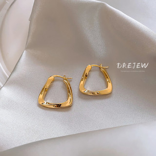 DREJEW Khuyên tai mạ hình chữ U thời trang dành cho nữ
