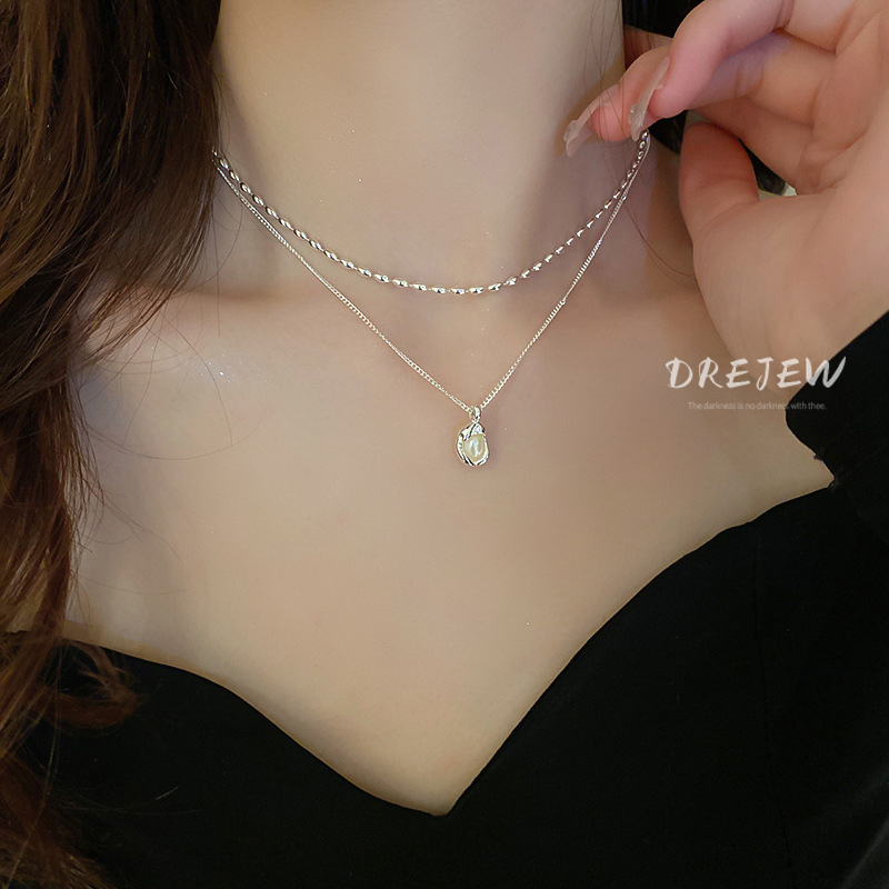 Đánh Giá Vòng Cổ DREJEW Hai Lớp Đính Ngọc Trai Phong Cách Pháp - Sang Trọng & Giá Tốt