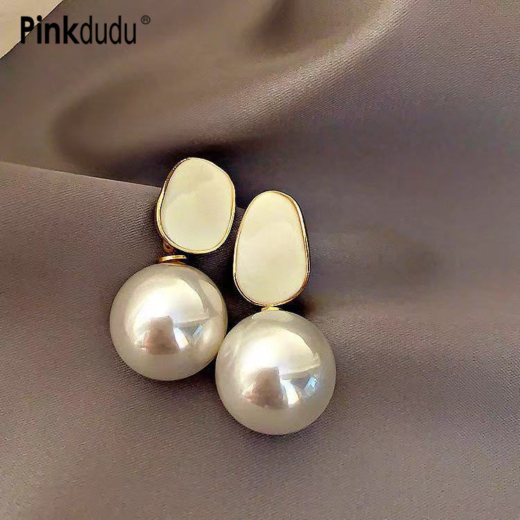 Ảnh Khuyên tai Pinkdudu PD1254 bằng hợp kim tráng men thời trang cao cấp phong cách Hàn Quốc cho nữ 4