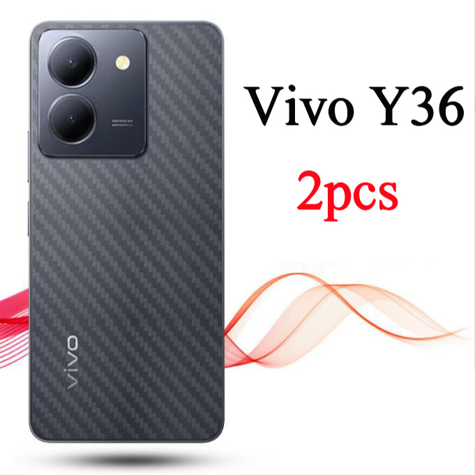 2 Chiếc Dành Cho Vivo Y36 Y35 Y02 Y22S Y21 Y33S S1 Pro V17PRO Y11 Y19 Carbon fiber back film