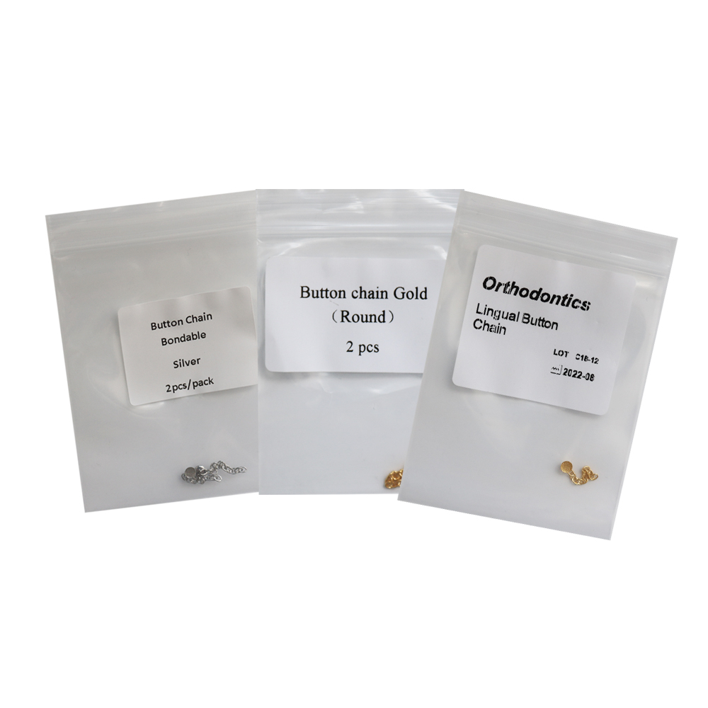 Bộ 2 Dây Đeo Tay Cài Nút Mạ Vàng / Bạc Orthodontic Lingual Button Chain ...