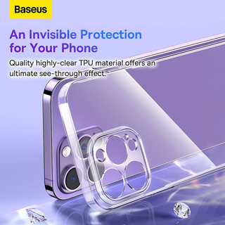 Ốp Điện Thoại Baseus Cho Phone 12 11 Pro Max Mềm Trong Suốt Bảo Vệ Toàn Bộ Ống Kính