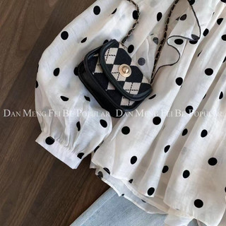 Áo sơ mi cổ tròn dài tay cổ điển thời trang nữ Hàn Quốc