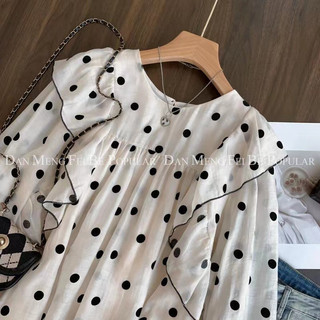 Áo sơ mi cổ tròn dài tay cổ điển thời trang nữ Hàn Quốc