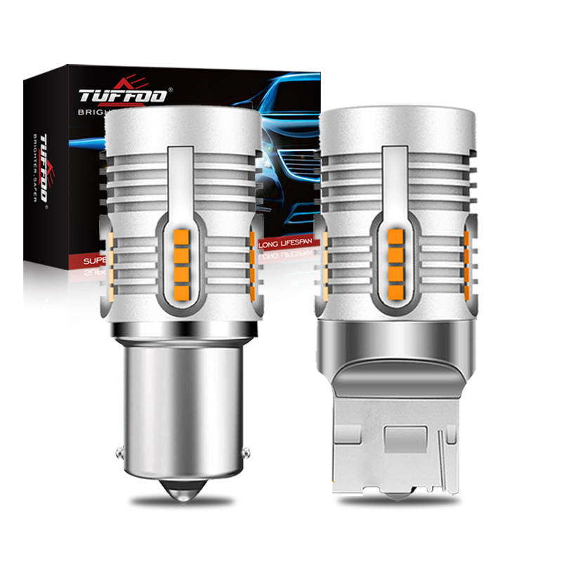 Set 2 Bóng Đèn Siêu Sáng Bau15s Py21w 1156-150 Bau15s° Ốp Điện Thoại Thời Trang Cho P21w 1156-1800 P21w 1156-180° Đèn LED Tín Hiệu 7440 T20 Wy21w 12V Ánh Sáng Vàng Hổ Phách Dành Cho Ô Tô
