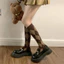 1 Pair Chic Women Plaid Knee Socks Girl Fashion Cute Party Knee-high Stockings