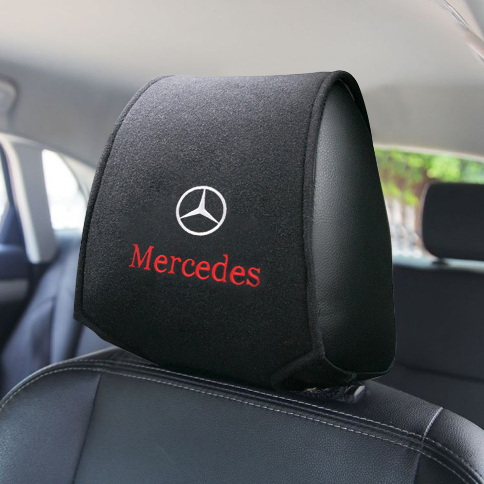 1 Vỏ Bọc Gối Tựa Đầu Chống Bụi Bằng Da Lộn Màu Đen Cho Mercedes Benz Class W212 W211 W210 W203 W204 W205 CLA GLK CLS A C E