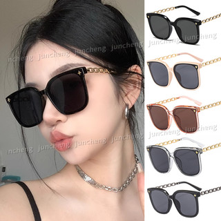 Hàn QuốcThời Trang Khung Vuông Kính Mát Dành Cho Nam Nữ Hợp Thời Trang Phong Cách Retro 100% Chống Tia UV Kính Chống Nắng Bóng Cho Nữ