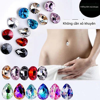khuyên rốn giả miếng dán che hình xăm miếng dán che sẹo Móng Giả Không Cần Lỗ Xỏ Khuyên Cho Nữ & Phụ Kiện Trang Trí Rốn#Khuyên Rốn 39% s Đính Đá Quyến Rũ Phong Cách Âu Mỹ