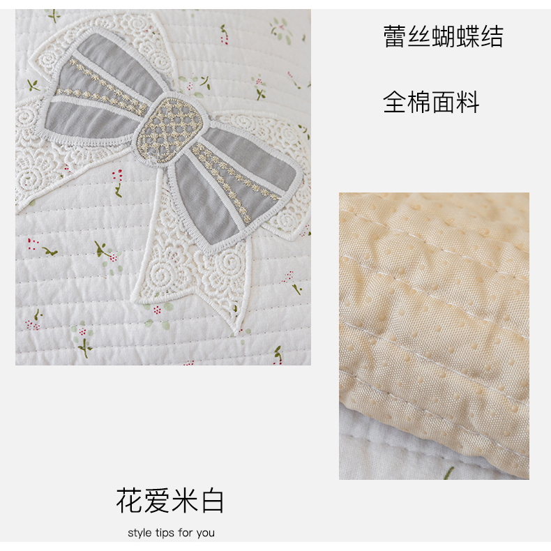 Vỏ Bọc Đệm Tựa Lưng Ghế Sofa Bốn Mùa Bằng Vải Cotton Nguyên Chất Chống Trượt Họa Tiết Hoa Nhỏ Thông