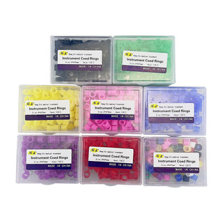 100 cái / hộp vòng mã nha khoa vòng mã dụng cụ silicone cho vòng mã màu bệnh viện vòng tròn silicone dụng cụ nha khoa vòng mã màu khử trùng có thể khử trùng