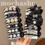 Kẹp Tóc Hoa Ngọc Trai Đen Cổ Điển Phong Cách Hàn Quốc Đơn Giản Satin Nơ Tóc 2025 Phụ Kiện Thời Trang Mới