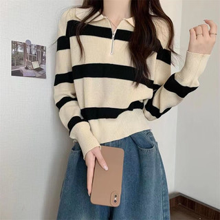 Áo Sweater Dệt Kim Tay Dài Cổ Tròn Cho Nữ