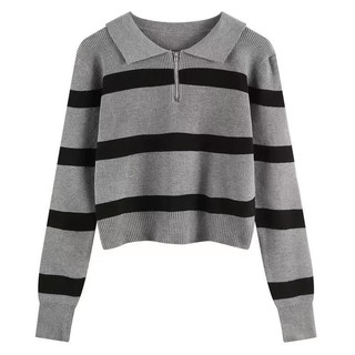 Áo Sweater Dệt Kim Tay Dài Cổ Tròn Cho Nữ