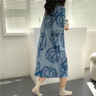 Đầm ngủ dáng rộng in họa tiết hoạt hình dễ thương thời trang mùa hè dành cho nữ 40-70kg