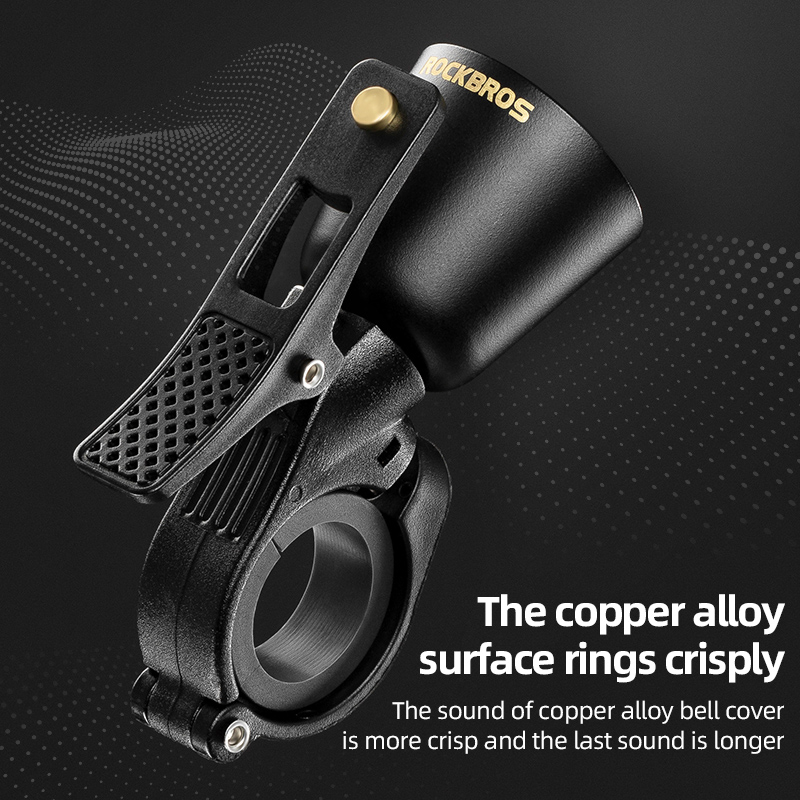 ROCKBROS Âm thanh lớn Chuông xe đạp bằng đồng nhỏ cho phụ kiện xe đạp đường trường MTB
