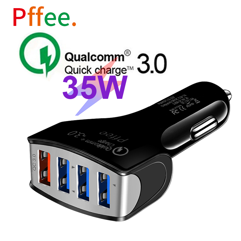 Tẩu sạc nhanh ô tô PFFEE QC 3.0 4 cổng USB 35W cho tất cả các thiết bị
