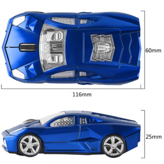 Chuột không dây 2.4G mô hình ô tô thể thao Lamborghini 3D công thái học cổ tay, dpi 1600 cho máy tính xách tay
