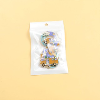 Set 4 Mặt Dây Chuyền Hình Ngọn Núi Hoạt Hình / Ngôi Nhà / Mặt Trăng Tráng Men Bằng Hợp Kim Dùng Làm Quà Lưu
