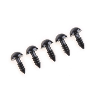 Bộ 20 mắt nhựa màu đen 8mm an toàn dành cho trang trí gấu Teddy / búp bê / đồ chơi động vật / len đan móc