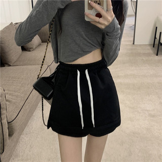 ZHELIHANGFEI Quần ngắn ống rộng Giả Váy 4 Màu Sắc Lựa Chọn Phong Cách Hàn Quốc Dành Cho Nữ
