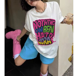 Áo Thun 100% cotton Tay Ngắn Cổ Tròn Phong Cách Hàn Quốc Thời Trang Mùa Hè Mới Cho Nữ