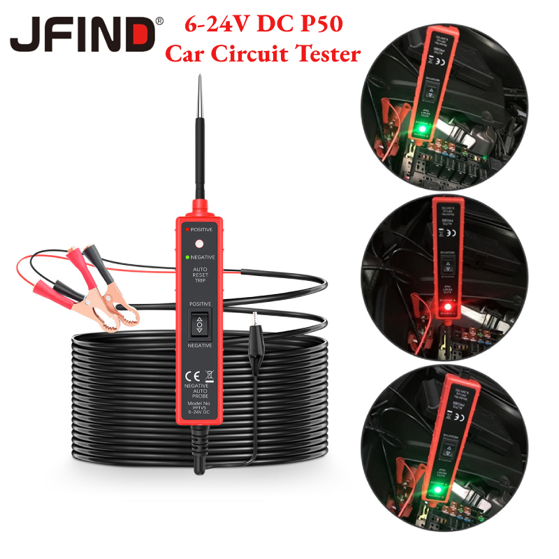Bút Thử Điện 6-24V P50 DC Sang AC Cho Xe Hơi, Xe Máy