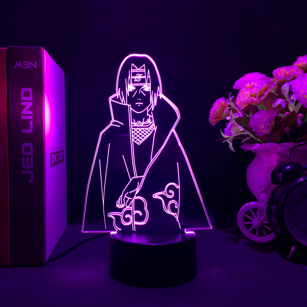 Đèn Ngủ LED 3d Mini Hình Nhân Vật Uchiha Itachi Sasuke Trong Phim Hoạt ...