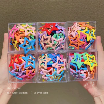 25 PCS+BOX Set kẹp ngôi sao Kẹp Tóc Hình Ngôi Sao Xinh Xắn Cho Bé Gái set kẹp tóc mái kẹp tóc cute kẹp tóc mini kẹp tóc cho bé gái kẹp mini phụ kiện t