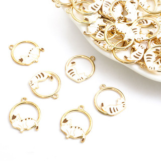 Set 10 Mặt Dây Chuyền Hình Mèo Lười Dễ Thương