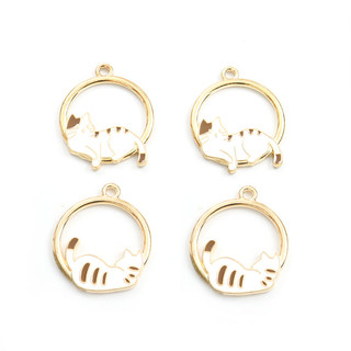 Set 10 Mặt Dây Chuyền Hình Mèo Lười Dễ Thương