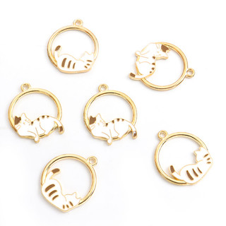 Set 10 Mặt Dây Chuyền Hình Mèo Lười Dễ Thương