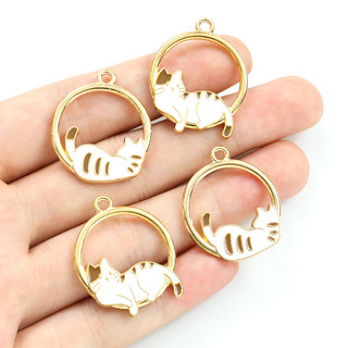 Set 10 Mặt Dây Chuyền Hình Mèo Lười Dễ Thương