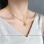Dây chuyền titan không gỉ mạ vàng 18k thiết kế bản to mặt cỏ 4 lá thời trang sang trọng