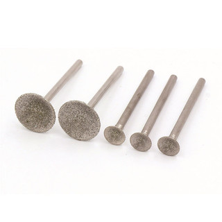 5 Đầu mài kim cương hình bát 0,5-16mm 2,35 / 3mm Đường kính chuôi Ngọc khắc và dụng cụ đánh bóng