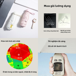 Dù Gấp Mini Hình Viên Thuốc Siêu compact Để Bảo Vệ Khỏi Nắng Và Mưa Khi Đi Học / Văn Phòng luyoo19