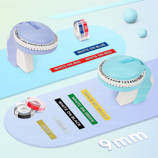 Bộ 3 / 5 Cuộn Băng Dập Nổi 3D B90 Kích Thước 9Mmx3M Chuyên Dụng Cho Máy In DYMO Xpress Motex E101
