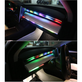 Dải Đèn LED RGB 64 Màu Sắc Ẩn Bằng Acrylic Thông Dụng Trang Trí Nội Thất Xe Hơi