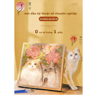 MOZI✨Tân Thiên Cung 40*50cm tranh tô màu theo số Tranh phong cảnh hoạt hình kỹ thuật số tranh tô màu theo số phong cảnh tranh số hoá theo yêu cầuTranh Sơn Dầu Kỹ Thuật Số Họa Tiết Đám Mây Đầy Màu Sắc Phong Cách Tiangong diy