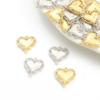 Set 10 Mặt Vòng cổ Hình Trái Tim Bằng Hợp Kim Handmade Dành Cho Cặp Đôi