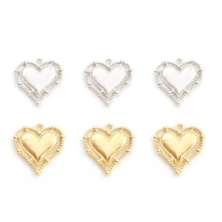 Set 10 Mặt Vòng cổ Hình Trái Tim Bằng Hợp Kim Handmade Dành Cho Cặp Đôi