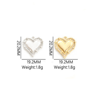 Set 10 Mặt Vòng cổ Hình Trái Tim Bằng Hợp Kim Handmade Dành Cho Cặp Đôi