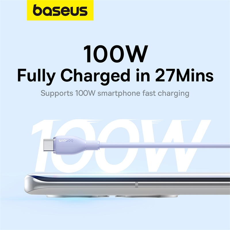 Ảnh Cáp sạc nhanh BASEUS 100W USB Type C 6A 3