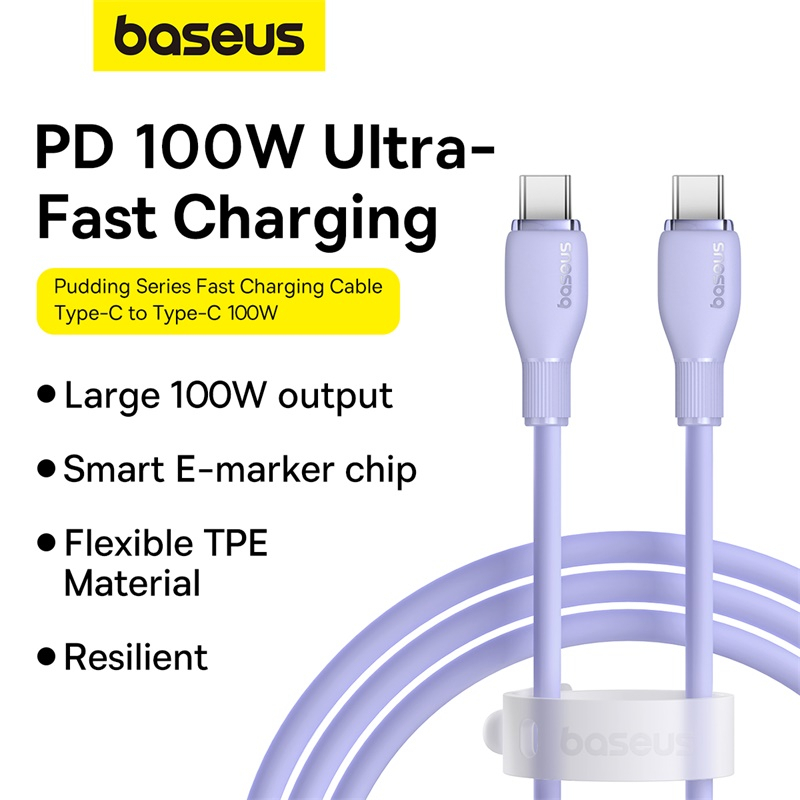 Ảnh Dây Cáp Sạc Nhanh Baseus USB C Sang Type C PD 100W Cho Laptop iPp15 Samsung S23 Xiaomi 2