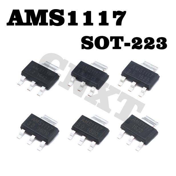 thumbnail image 2 of 50PCS AMS1117-ADJ Voltage Regulator IC – SOT-223 Package, 1A Adjustable, NEW 2 of 5