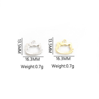 Set 20 Mặt Vòng cổ Hình Mèo Bằng Hợp Kim Đính Đá Pha Lê DIY