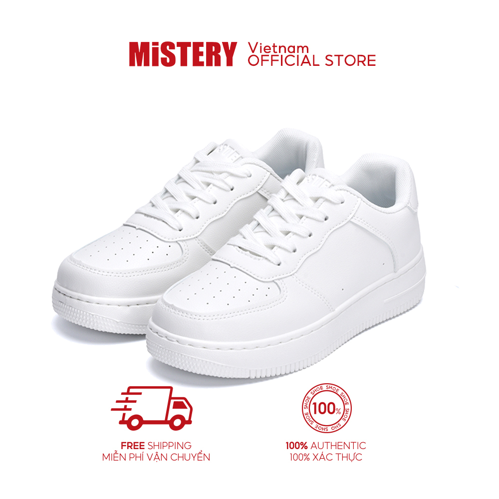 MiSTERY Giày Thể Thao Da Nữ 3cm Tăng Chiều Cao MIS-704
