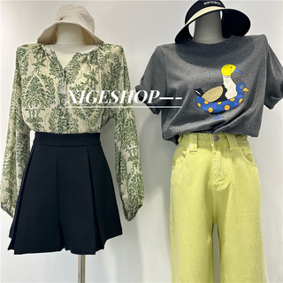 Áo Sơ Mi Voan Tay Dài In Hoa Phong Cách Hàn Quốc baju baju wanita Lenan panjang