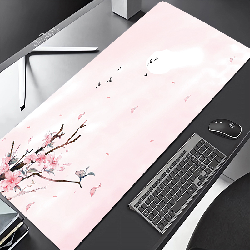Miếng Lót Chuột Chơi Game Sakura Hoa Lớn XXL Mùa Xuân In Hình Anime Hoa Anh Đào Chuột Thảm Với Thảm Cao Su Tự Nhiên Khóa Cạnh Cho Game Thủ Để Bàn Pad
