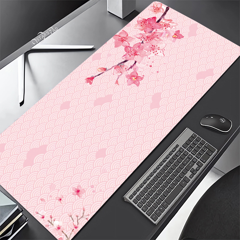 Miếng Lót Chuột Chơi Game Sakura Hoa Lớn XXL Mùa Xuân In Hình Anime Hoa Anh Đào Chuột Thảm Với Thảm Cao Su Tự Nhiên Khóa Cạnh Cho Game Thủ Để Bàn Pad